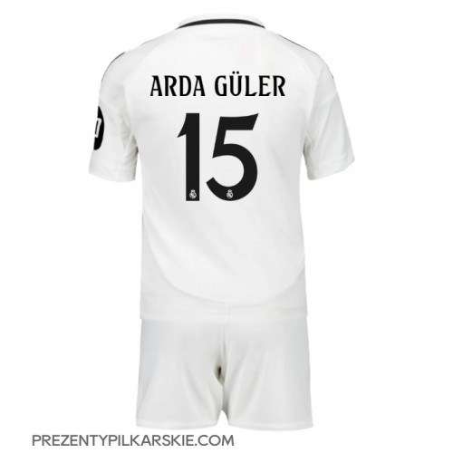 Stroje piłkarskie Real Madrid Arda Guler #15 Koszulka Podstawowej dla dzieci 2024-25 Krótki Rękaw (+ szorty)